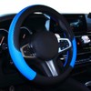 SHIAWASENA Car Steering Wheel Cover, Leather, Universal 15 Inch Fit,