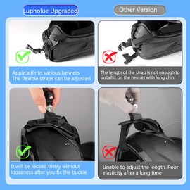 Lupholue Lupholue Motorcycle Helmet Chin Strap Mount Compatible with GoPro Hero 13, 12, 11, 10, 9, 8, 7, (2018), 6, Hero Black, Insta 360, Session, Xiaomi Yi, SJCAM Black