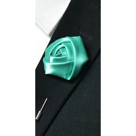 Flairs New York Gentleman's Essentials Premium Handmade Artisan Flowers Lapel Pins (Pack of 1 Pin, Blush Pink Rose Bud)