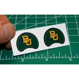 Baylor Bears GREEN Mini Football Gumball Helmets *DIECUT DECALS* D1 BIG12 BU OPI