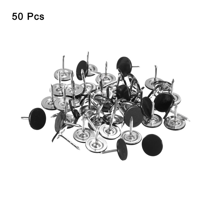 uxcell 50Pcs Upholstery Tacks, 11mmx13mm Flat Head Decorative Furniture Nails