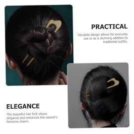 Healeved Green Sandalwood Hairpin French Hair Pins Hair Styling Accessory for Women