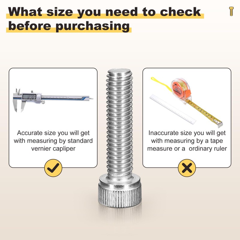 METALLIXITY Socket Head Cap Screws(M16-2x45mm)3Pcs, 304 Stainless Steel Allen Socket