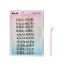 Hannie wish False Eyelashes, For Partial, No Glue Required, False Eyelashes Part, Large Capacity, Natural, Tufse Eyelashes, For Beginners, With Tweezers (idle)