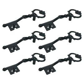 Dnyta 6PCS 2.3 Inch Hole Distance Handles Black Pulls Antique Key Shape Decorative Knobs for Drawer,Cabinet,Cupboard,Jewelry Box