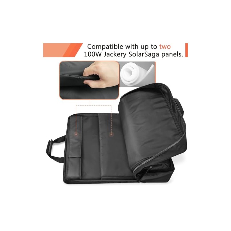 Bolsa de almacenamiento para panel solar compatible con 2 Jackery