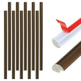 Tilingview 10-Pcs Peel and Stick Tile Edge Trim, 12 Inch Self-Adhesive Decorative Pencil Tile, PVC Molding Trim for Backsplash (Bronzer)