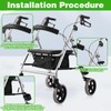 14Pcs Brake Cable Parts for Walkers Replace, Drive Rollator Replacement