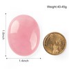 Hxswkk 1.8 Inch Rose Quartz Crystals Thumb Worry Stone Palm