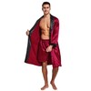 Tony & Candice Men's Satin Robe Lightweight Long Sleeve Silk