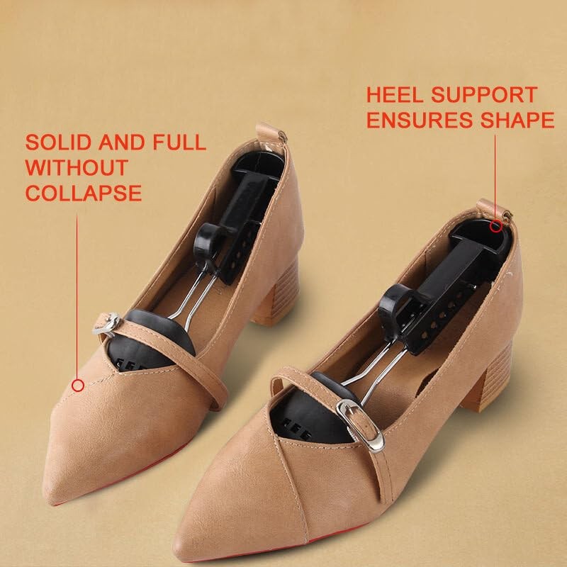 VASANA 2 Pairs Adjustable Plastic Shoe Tree Lightweight Shoe Stretchers