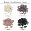Richintol Wig Clips,32mm 9-Teeth I-Shape Extension Snap Clips for DIY