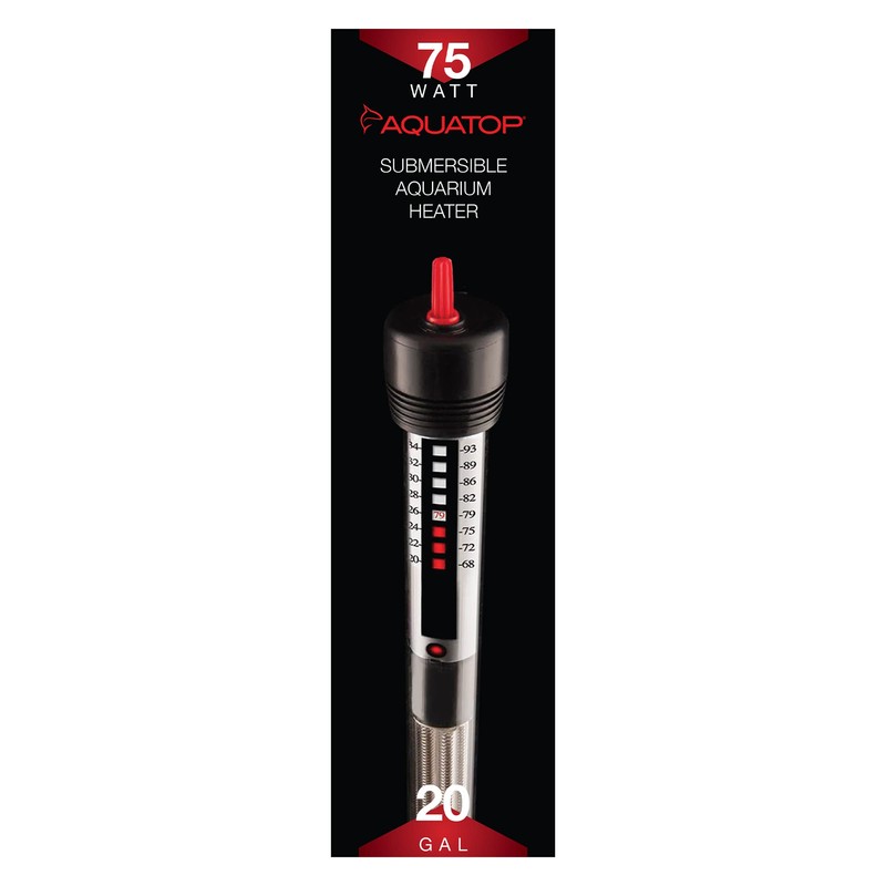 Aquatop 75W Aquarium Submersible Glass Heater – Fully Submersible for