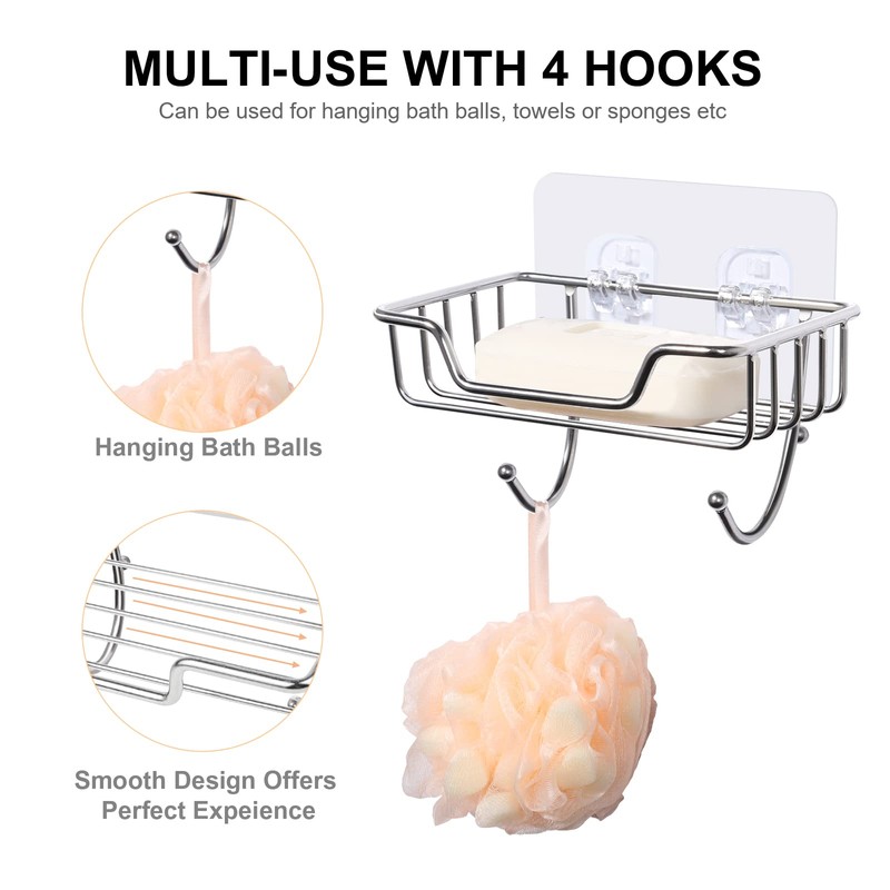 Uten Stainless Steel Soap Dish Layer Soap Dish Wall Mounted