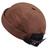 Clakllie Quick Dry Brimless Hat Lightweight Docker Hat Skullcap Rolled