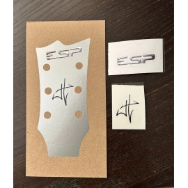 ESP James Hetfield ESP Truckster vinyl decal headstock logo 4  diy guitar project - For White & Gray Headstock