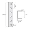 A.A Trailer Coupler with 5-Position Adjustable Channel Bracket - 2-5/16"