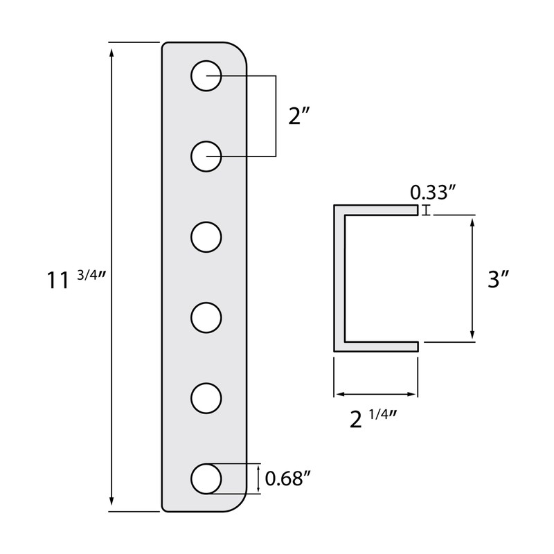 A.A Trailer Coupler with 5-Position Adjustable Channel Bracket - 2-5/16"