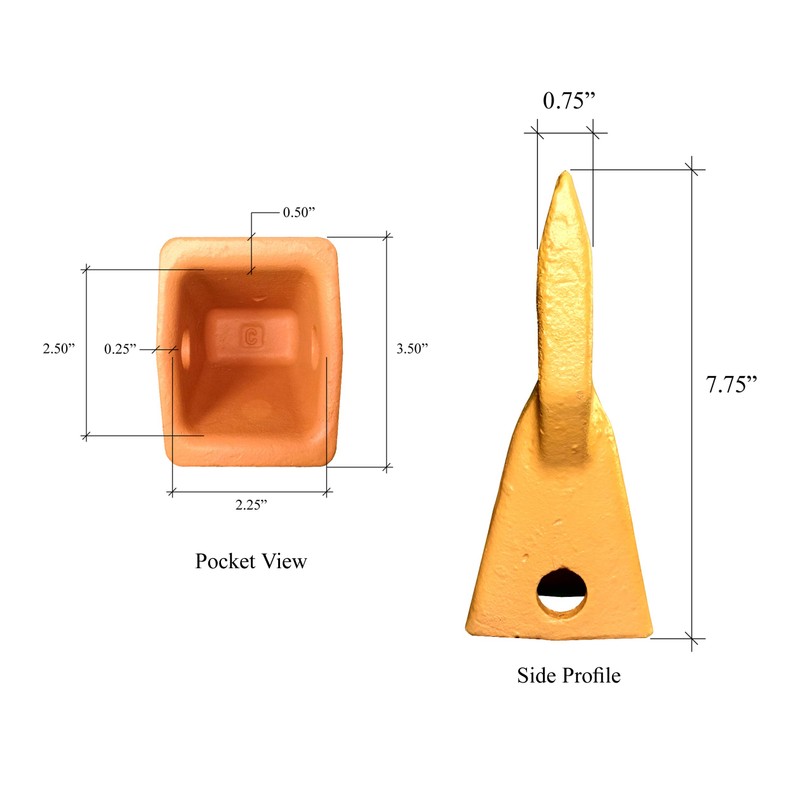 CAT J250 Style Bucket Flare Teeth - 3G-8250/208-5254 (3)