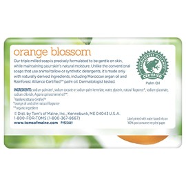 Tom's of Maine Natural Beauty Bar Soap, Orange Blossom With Moroccan Argan Oil, 5 oz. 6-Pack