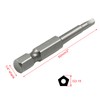 LDEXIN 10Pcs Magnetic Pentagon Head Screwdriver Bits 1/4" Hex Shank