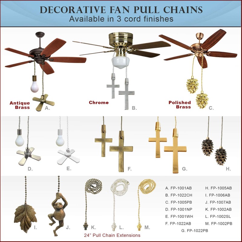 Royal Designs Celling Fan Pull Chain Beaded Ball Extension Chains