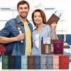 Porta Pasaporte con Bloqueo RFID, Porta Pasaporte y Visa Impermeable,