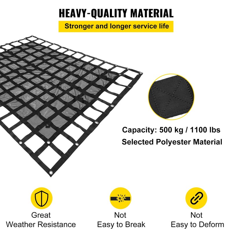 VEVOR Cargo Net with Mesh, 8' x 6.7' Cargo Net