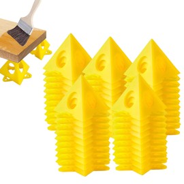 50 Pack Painting Pyramids, Yellow Pyramid Stands Painter's Painting Stands, Mini Cone Paint Stands for Canvas and Door Risers Support, Paint Pouring Suppliers, Cabinet Paint for Painter Elevated, Canvas Stand