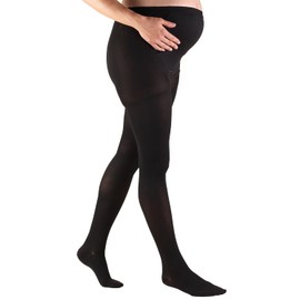 Truform 20-30 Mmhg Maternity Compression Pantyhose, Tummy Support For Pregnant Bumps Black, Pack of 1