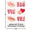 Red & Pink Valentine's Day Foil Tattoos - (24 Count)