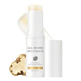 White Truffle Double Serum All-In-One Multi Balm - Multi Balm Stick for Elasticity & Fine Lines, Moisture Under Eye Balm, Glowy Finish Serum Stick with Vitamin C & Collagen, Sensitive Skin Care