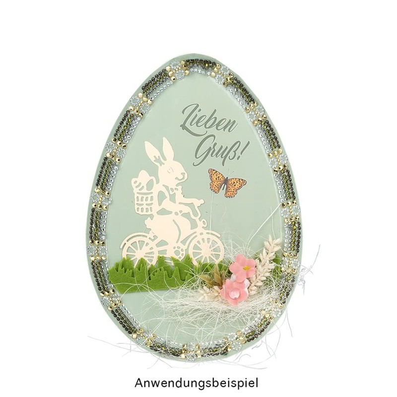 Ideen mit Herz Easter Plates in Egg Shape, Made of