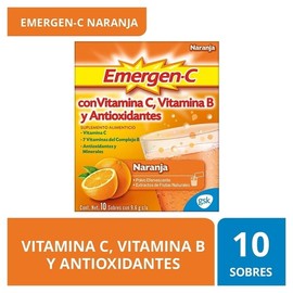 Emergen C sabor naranja 10 sobres