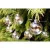 12 X Iridescent Round Glass Christmas Tree Baubles Spheres Ornaments