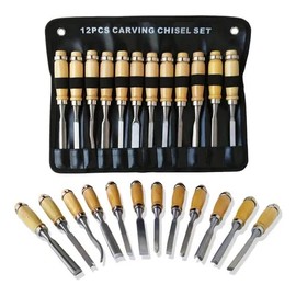 Vmingo - Cincel Formon Set Juego Madera Gubia Carpinteria Tallado Manualidades 12pzs