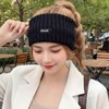 Hair band knit ribbed 4 colors wide 3ea