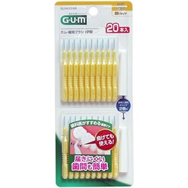Gum Interdental Brush I-Shaped 20P Size S x 5 Pieces