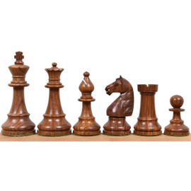 French Grandmaster's Staunton Chess Pieces Only Set- Golden Rosewood - 4.1" King