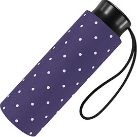 Ultra Mini Pocket Umbrella Women's Umbrella Flash Dots, Deep Purple, Super mini umbrella with hand opener