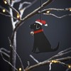Sweet William Black Cocker Spaniel Christmas Decoration, Wood, 10x10x0.5 cm