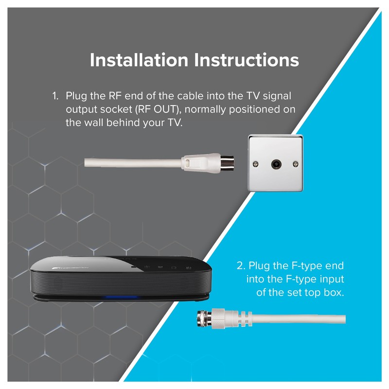 Maplin Satellite to TV Aerial Cable 1M Coaxial Cable F