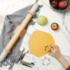 Geesta Adjustable Wood Rolling Pin with 5 Thickness Rings, Precise