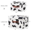 VinneGenzz Storage Bin with Lid Cow Print Cute Fabric Storage