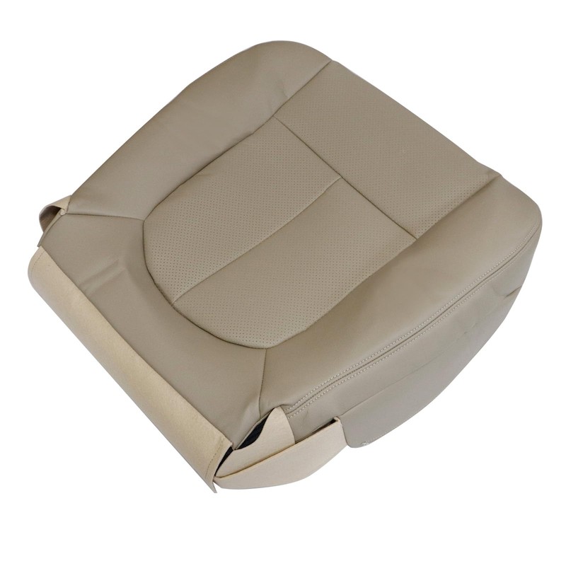 Priprilod Perforated Leather Tan Driver Side Bottom Replacement Seat Cover