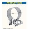 iolory Car Exhaust Pipe Clamp,Muffler Repair Kit,Car Accessories,Stainless Steel Automotive