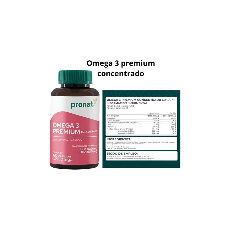 Suplemento Omega 3 Premium Concentrado - Epadha 60 Capsula