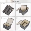 DIMJ 3 Pack Foldable Storage Boxes with Lids, Collapsible Storage