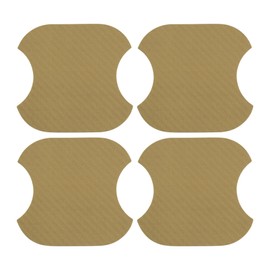 TUCKBOLD Car Magnet Car Door Handle Scratch Protector 91x93mm Anti-Scratches| Door Handle Protective Film Fiber Gold Tone 4 Pcs