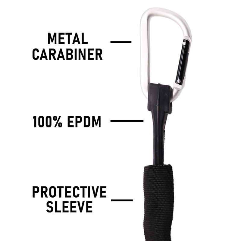BoxerTool 16inch Heavy Duty Carabiner EPDM Strap – 2 Pack